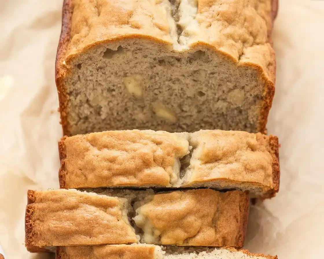 Deliciously moist Vegan Banana Bread with ripe bananas and healthy ingredients.